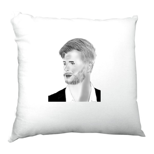 Polštář saténový s potiskem Chris Hemsworth 