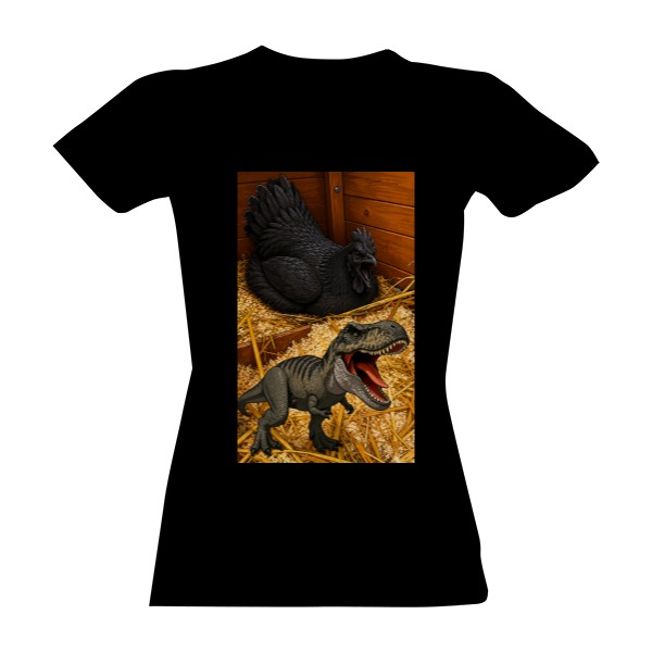 T-shirt Cuteness but still T-Rex Ayam Cemani  for ladies