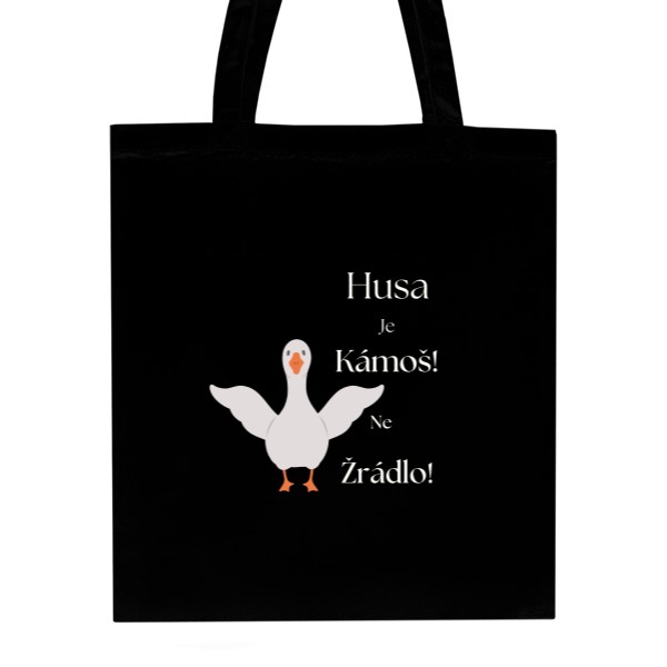 Organic cotton bag Goose is a friend, not food! bag