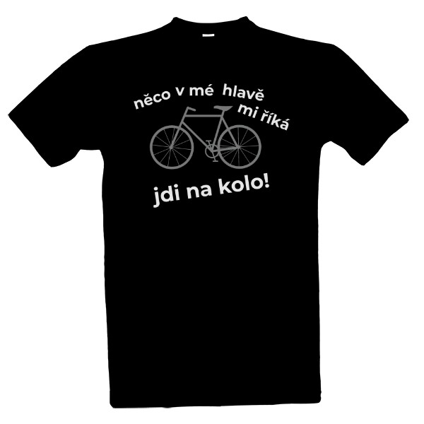 Tričko s potiskem jdi na kolo